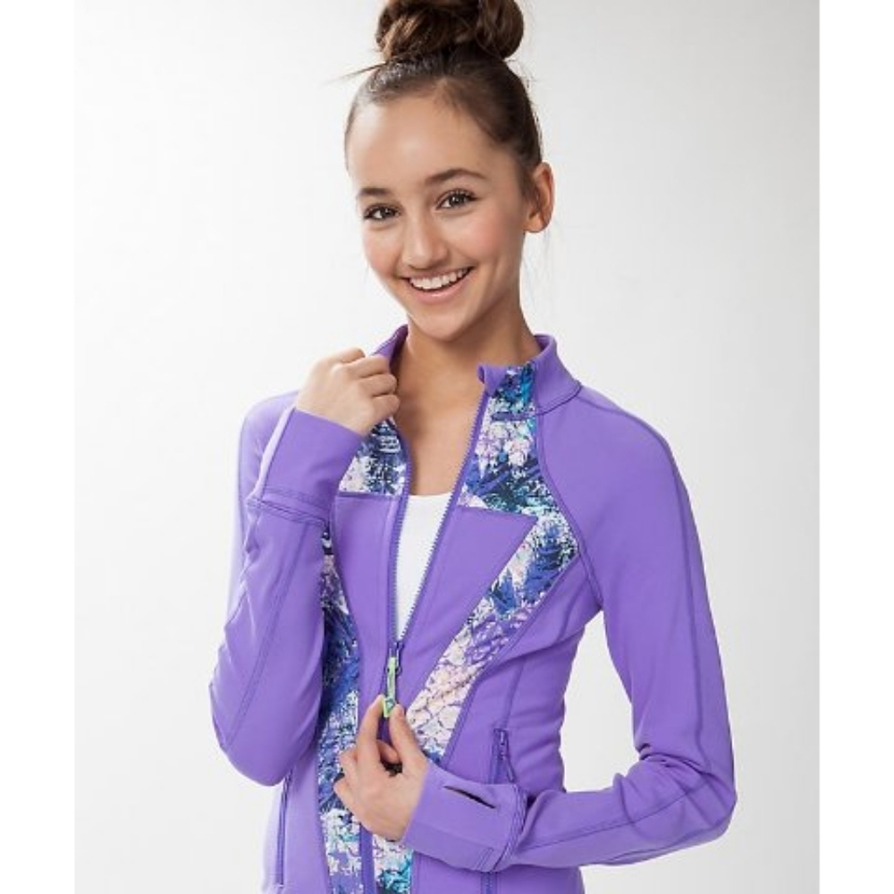Ivivva Athletica by Lululemon Full Zip Jacket Purple Girls Size 10